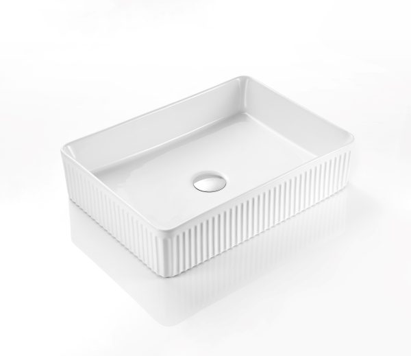CA5038 Cascade Flute Retangular Art Basin(Rectangle: 500*380*120mm) - Image 2