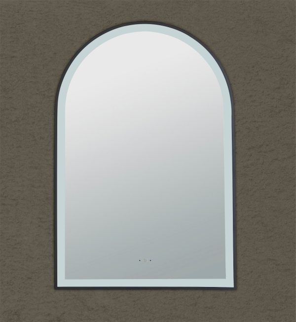 Aura Iron Framed LED Mirror – Front & Backlit Smart touch free controls 600*900mm LFMAR6090 - Image 2