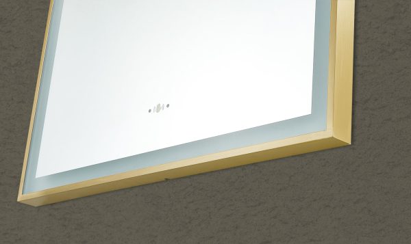 Aura Iron Framed LED Mirror – Front & Backlit Smart touch free controls 600*900mm LFMAR6090 - Image 7