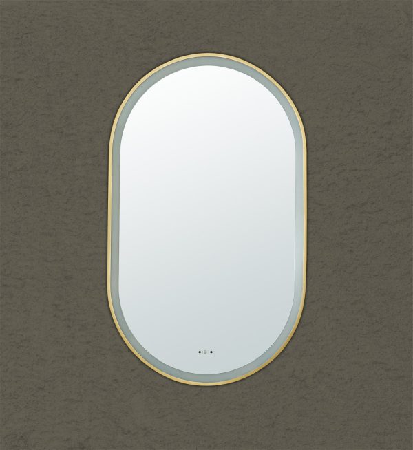 Lirra Iron Framed LED Mirror Electroplated 450/600mm LOFM4590/LOFM60100-MB/BG/BN/GM - Image 3