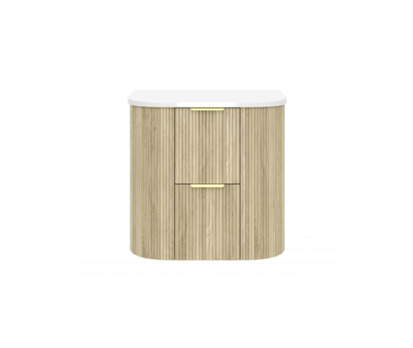 CETO Artis Wall-Hung PVC Fluted Curved Cabinet ART600W-D-CO/PO/WAL - Image 3