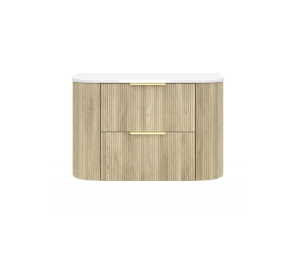 CETO Artis Wall-Hung PVC fluted Curved Vanity ART900W-D-CO/PO/WAL - Image 4