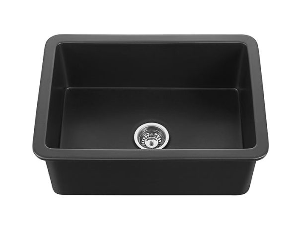 Camden Fireclay Square insert/undermound sinks 677*470*282mm (FCND677GW/MB) - Image 4