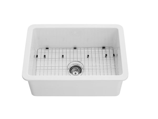 Camden Fireclay Square insert/undermound sinks 810*480*255mm (FCND810GW/MB) - Image 7