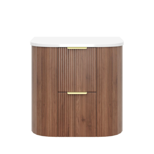CETO Artis Wall-Hung PVC Fluted Curved Cabinet ART600W-D-CO/PO/WAL - Image 4