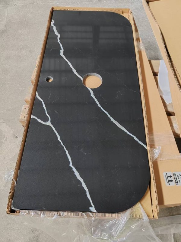 VITO Silica-Free Artificial Quartz Top- Curve 75CV(750*505*20mm) - Image 8