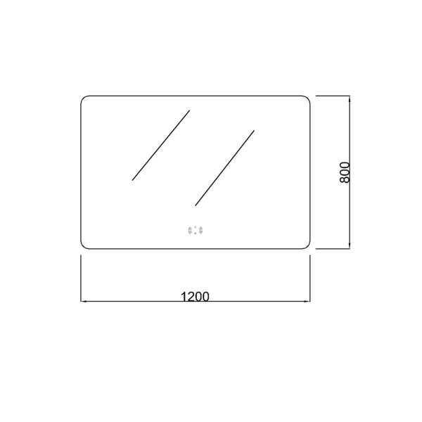 Ovian LED Back lit Mirror Pencil Edge Smart touch free controls 750/900/1200 OSPBM7560/9075/1280 - Image 5