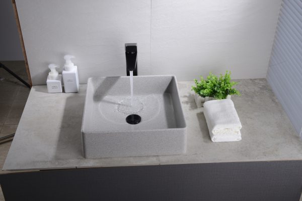 Quartz QZ3838 Above Counter Basin Pop up Waste Included(Square: 380*380*128mm) - Image 2