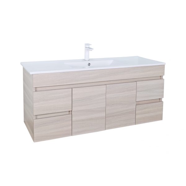 Evie Wall-Hung PVC Vanity EV154WH-OAK/DB