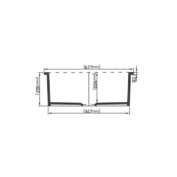 Camden Fireclay Square insert/undermound sinks 677*470*282mm (FCND677GW/MB) - Image 8