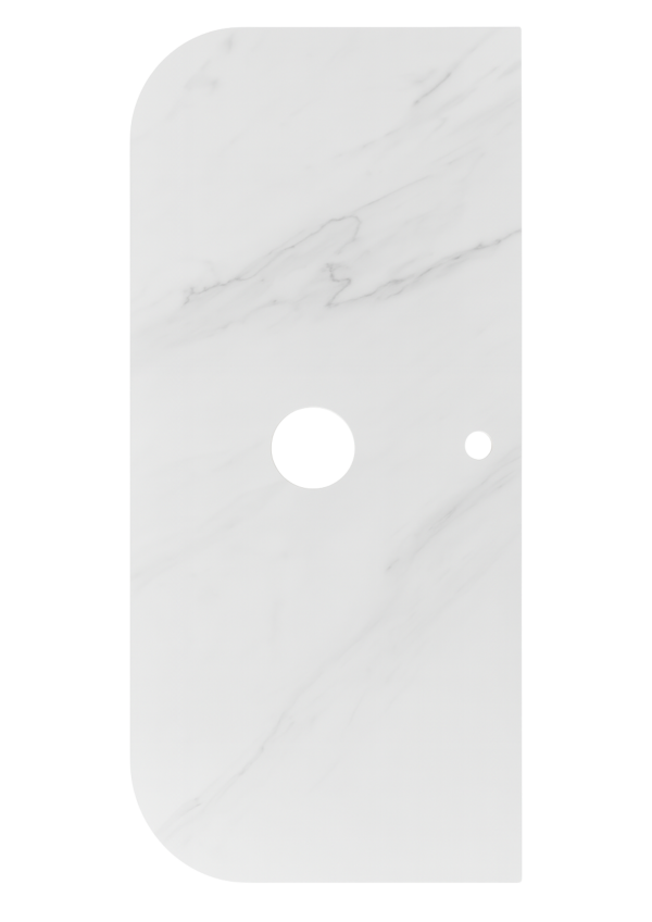 VITO Silica-Free Artificial Quartz Top- Curve 75CV(750*505*20mm) - Image 3