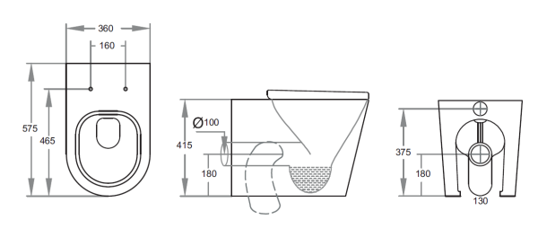 Jill Rimless Wall Faced Floor Pan Dual Flush 575*360*415mm V102R/V102R-MW/-MB - Image 6