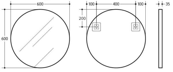 Vetra Aluminum Framed Mirror 5mm Copper Free with Safety Film 600/700/800 VRFM600/700/800-MB/BG/BN/GM - Image 7