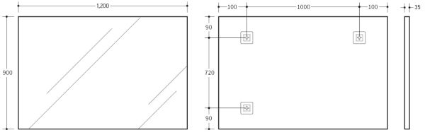 Vetra Aluminum Framed Mirror 5mm Copper Free with Safety Film 450/600/750/900/1200 VSFM4560/6075/7575/9075/1290-MB - Image 10