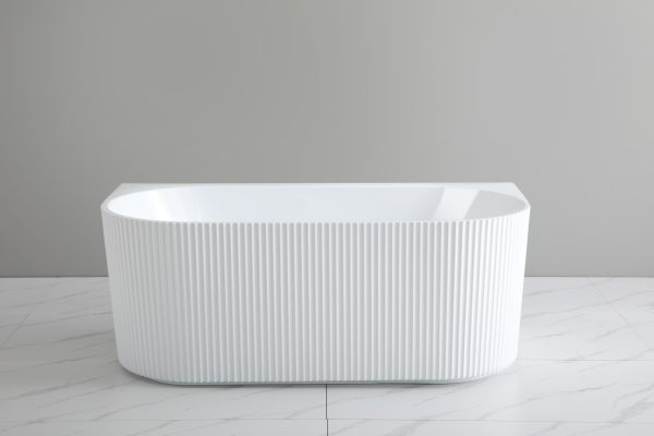 BGV-1700 Back to Wall Oval Free Standing Bathtub - Image 2