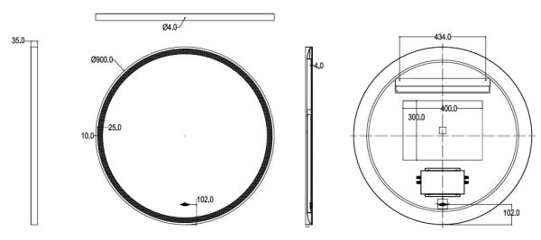 Lirra Iron Framed LED Mirror – Front & Backlit Smart touch free controls 600/800/900 LRFM600/LRFM800/LRFM900 - Image 14