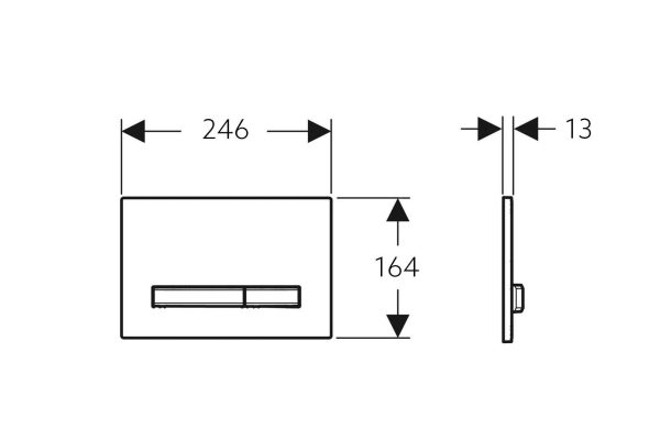 Geberit Toilet Button Flush Plate For Concealed Cistern Sigma50KJ/DW/SD - Image 4