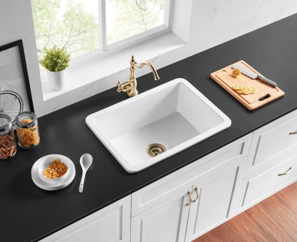 Camden Fireclay Square insert/undermound sinks 810*480*255mm (FCND810GW/MB) - Image 5