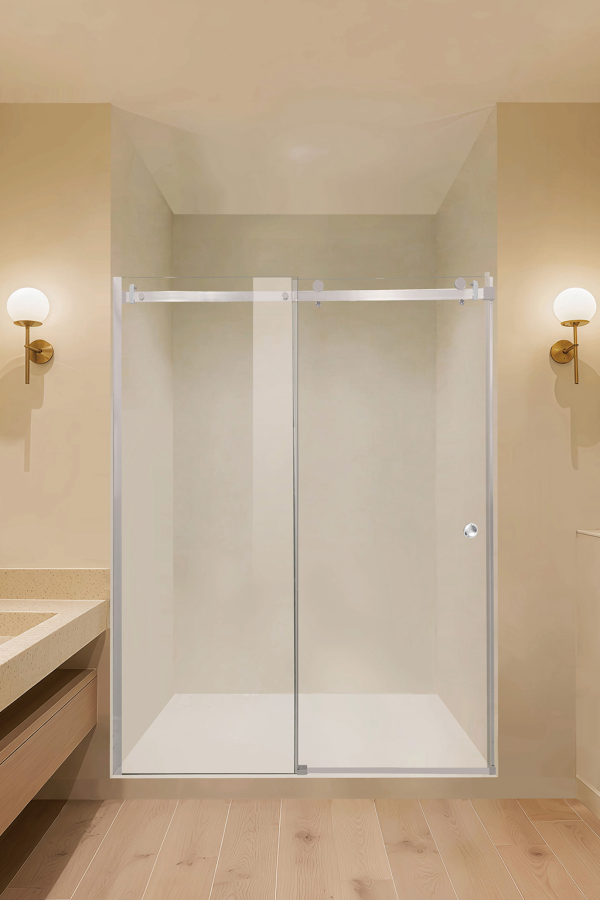 Package B - 900-1300mm Wide Frameless Double Sliding Shower Screen WTW-CH-900/1000/1100/1200/1300