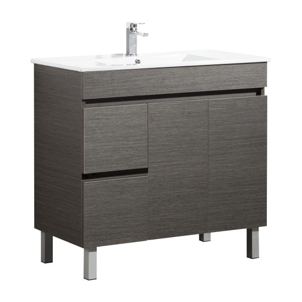 Evie Free-Standing PVC Vanity EV94LL/EV94RL-DB/OAK