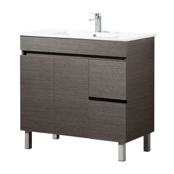 Evie Free-Standing PVC Vanity EV94LL/EV94RL-DB/OAK - Image 2