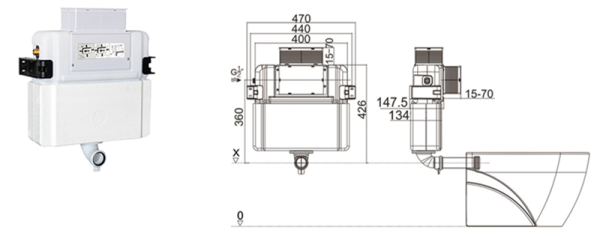 Avery R&T In Wall Floor Toilet Suite G30032/G3005+KDK102/KDK102-B - Image 11