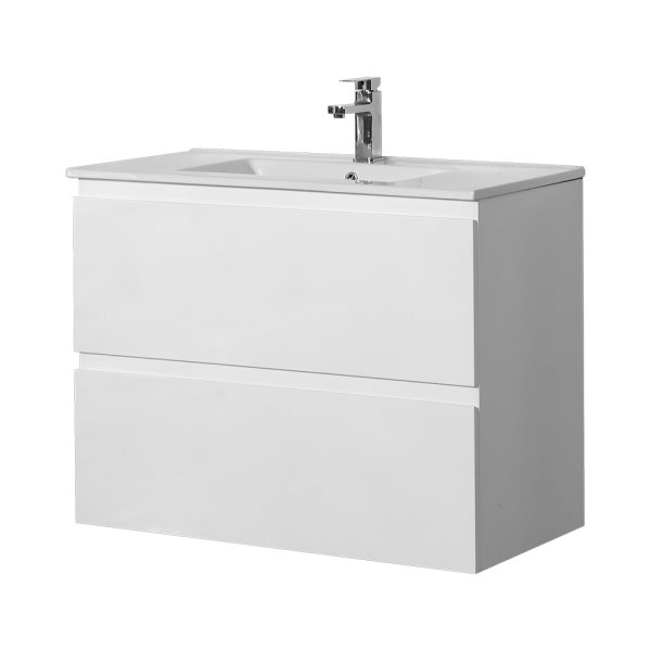 Gloss White Polyurethane PVC Wall-Mounted Vanity RIVA900W