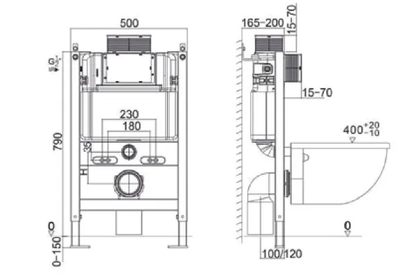 Qubist Geberit In Wall Wall Hung  Toilet Suite (G30031/G3005-F+ KDK303) - Image 7
