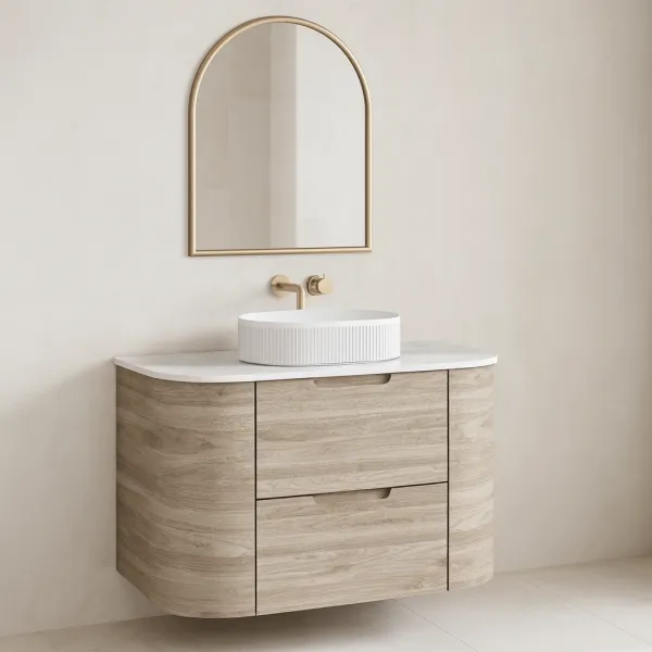 VITO CALVO Plywood Wall-Hung Curved Cabinet CAL900W - Image 2