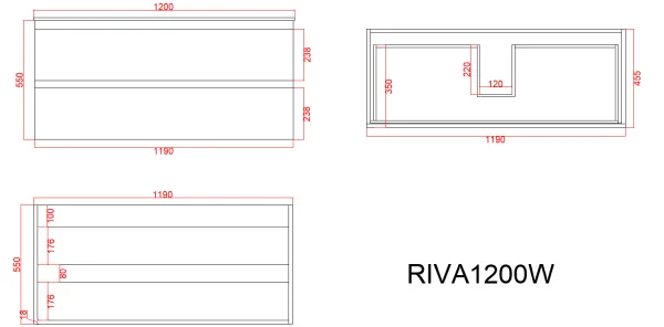 CETO Revive Wall Hung PVC Vanity REV1220W-MW - Image 6