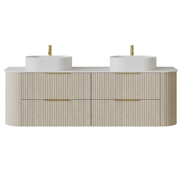 CETO Artis Wall-Hung PVC fluted Curved Cabinet ART1800W-S-CO/PO/WAL - Image 3