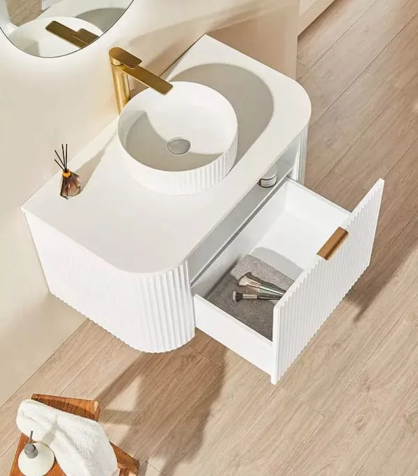 VITO Avantti Fluted Curved Vanity 750mm AVT750W-MW/MB - Image 8