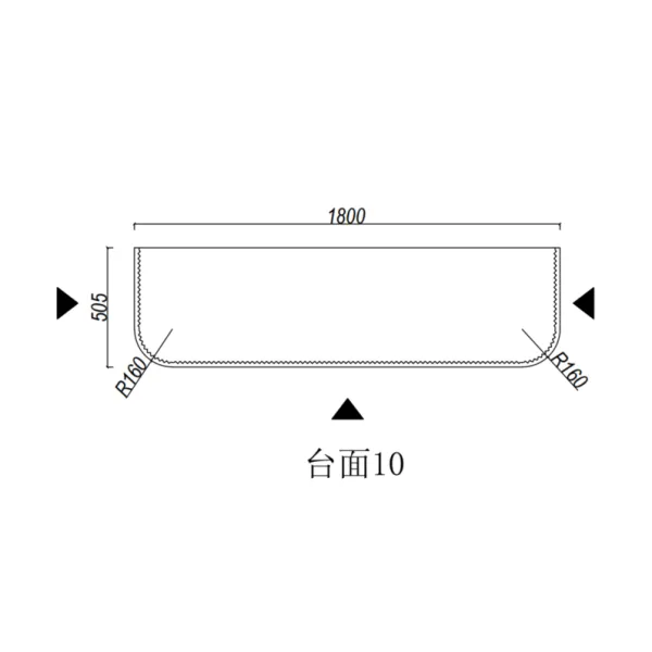 VITO Silica-Free Artificial Quartz Top-Curve 1800CV(1800*505*20mm) - Image 10