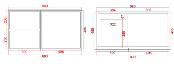 CETO Miami Wall Hung PVC Cabinet HCM94LW/HCM94RW-MB/MW/OG - Image 4