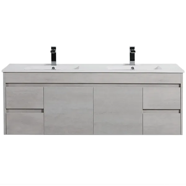 Wall Hung Cabinet NC154DWH 1500*460*550mm(Double Bowl)
