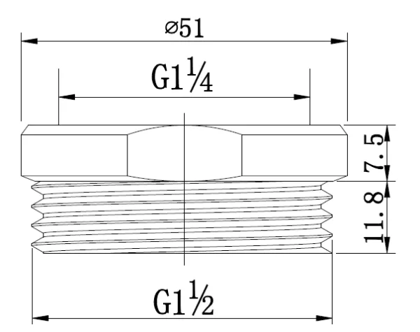 32 to 40mm brass adaptor VPU-SP-C - Image 4