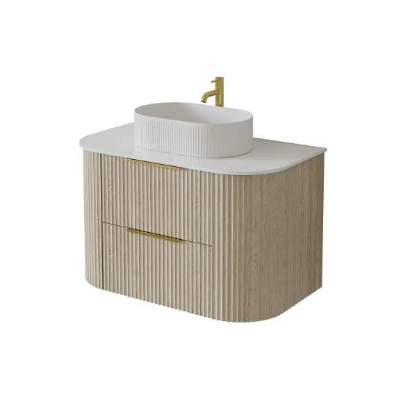 CETO Artis Wall-Hung PVC fluted Curved Vanity ART900W-D-CO/PO/WAL - Image 3