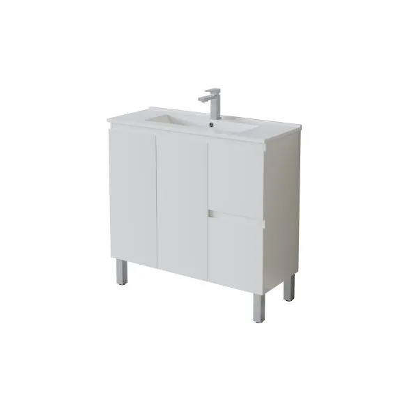 NORDIC Slim Freestanding Vanity with Legs N93LLG/N93RLG - Image 10