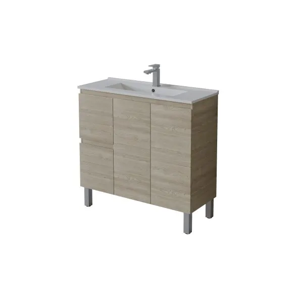 NORDIC Slim Freestanding Vanity with Legs N93LLG/N93RLG - Image 7