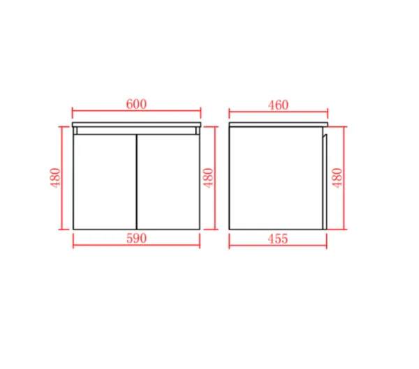 Nordic Wall Hung Vanity N64WH - Image 4